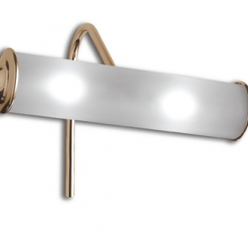 Lampada (2x40 watt) per specchio, finitura oro. Consigliata per art. PASG59 - PASG38.